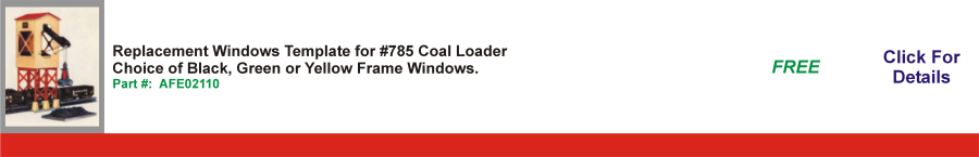 Replacement Windows Template for #785 Coal Loader,