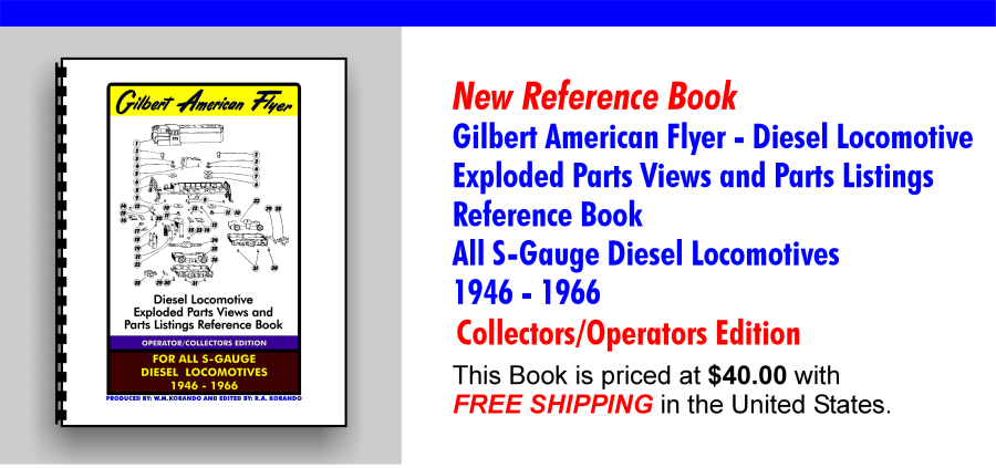 Diesel Locomotive Exploded Parts Views Reference Book Gilbert American Flyer